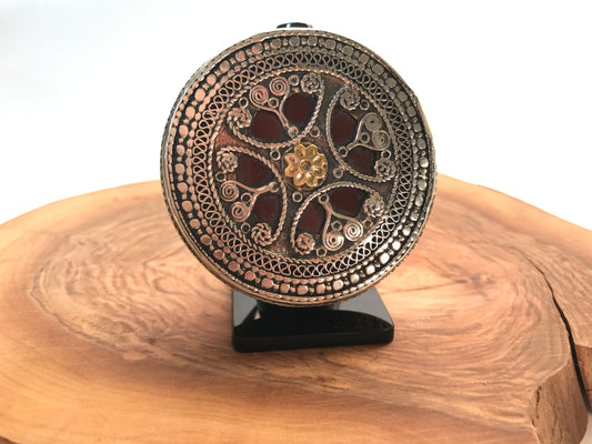 Size 9 Vintage Turkman Tribe Silver Ring | Tribal ring | Afghan Vintage Silver Ring | Unisex Vintage Ethnic Ring