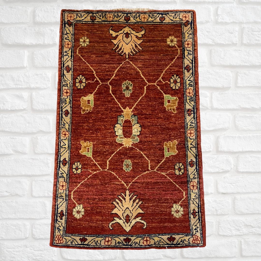 Tapis Chobi fait main afghan 2'6" x 4'1" pi