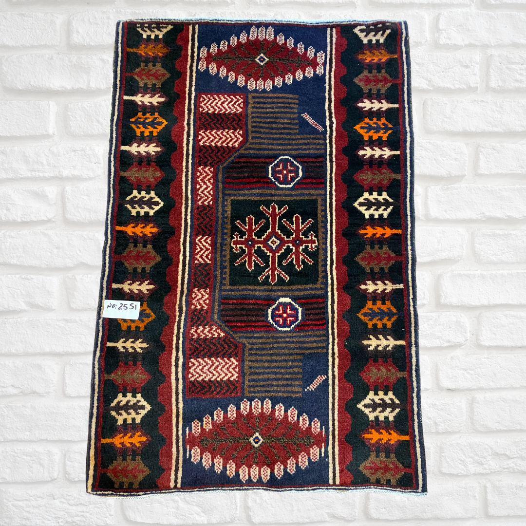 Afghan Handmade Baluch Rug 3" x 5" ft