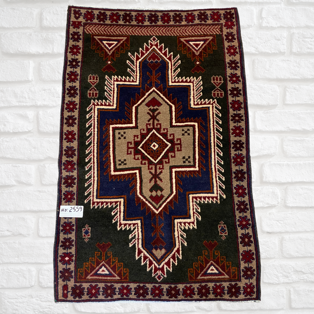 Afghan Handmade Baluch Rug 3" x 5" ft