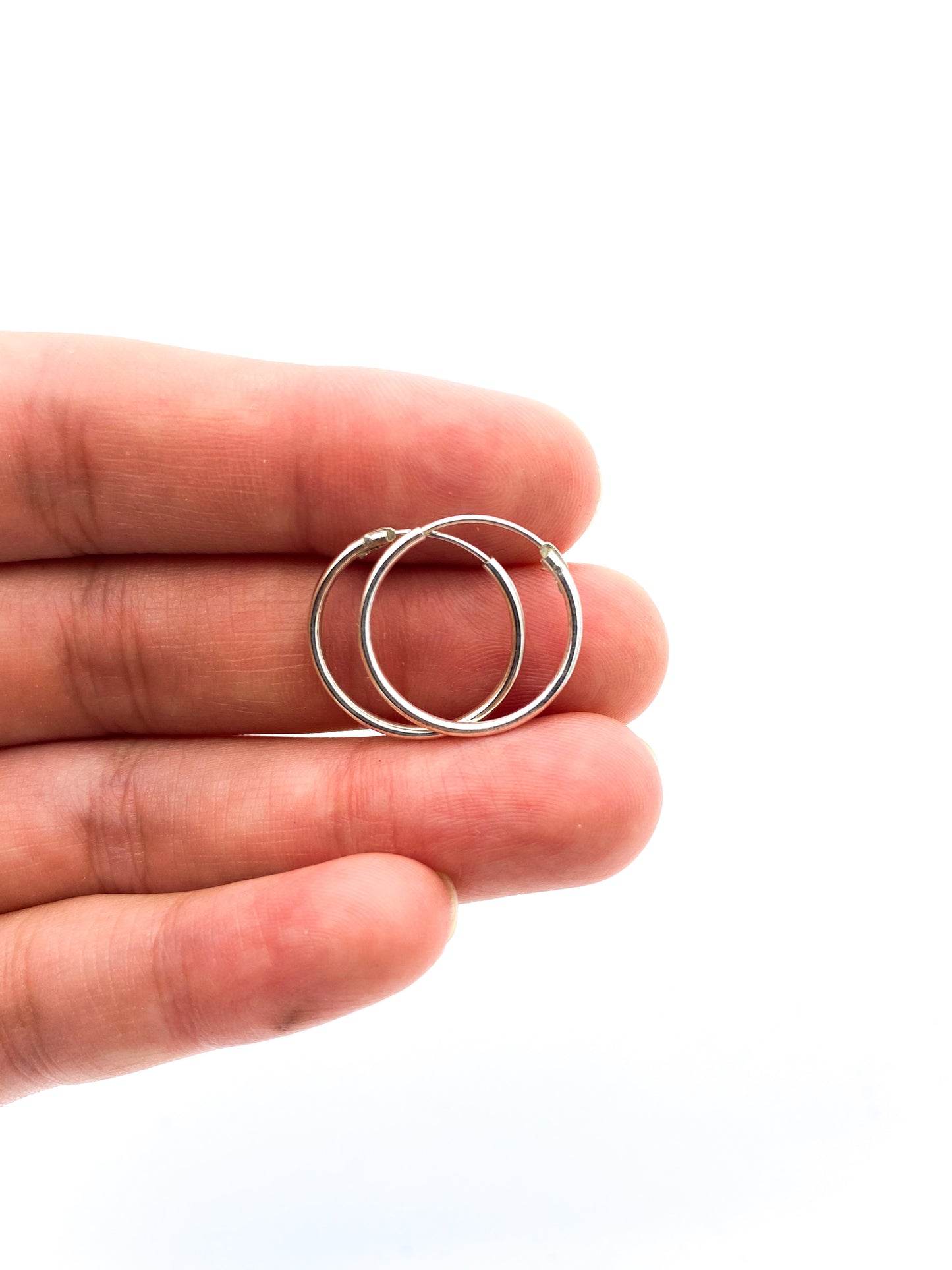 Minimalist Sterling Silver Hoop Earrings