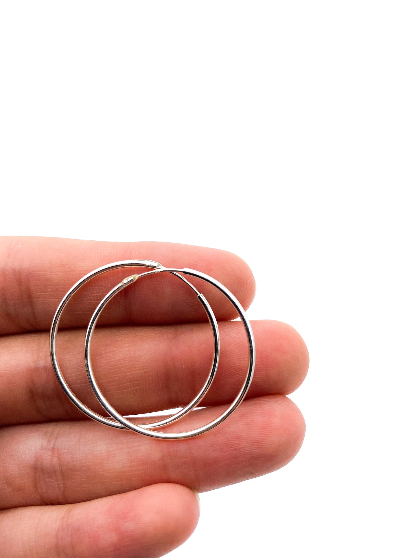 Minimalist Sterling Silver Hoop Earrings