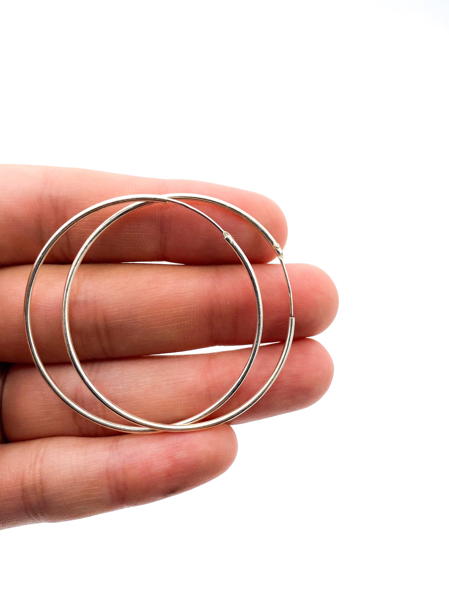 Minimalist Sterling Silver Hoop Earrings