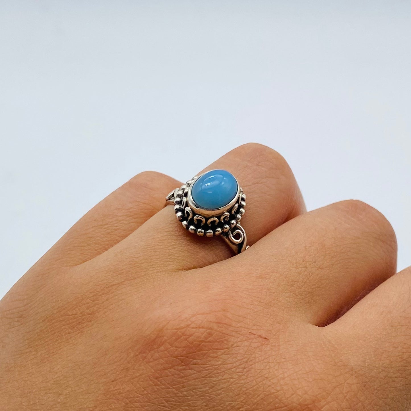 Aquamarine Sterling Silver Ring