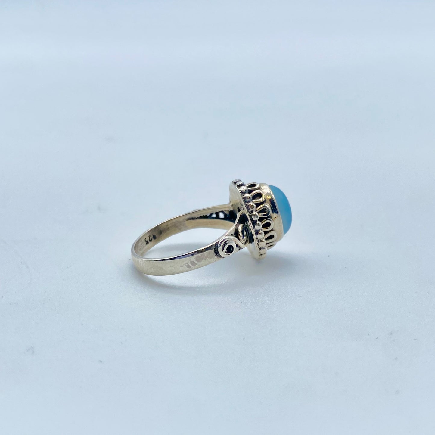 Aquamarine Sterling Silver Ring