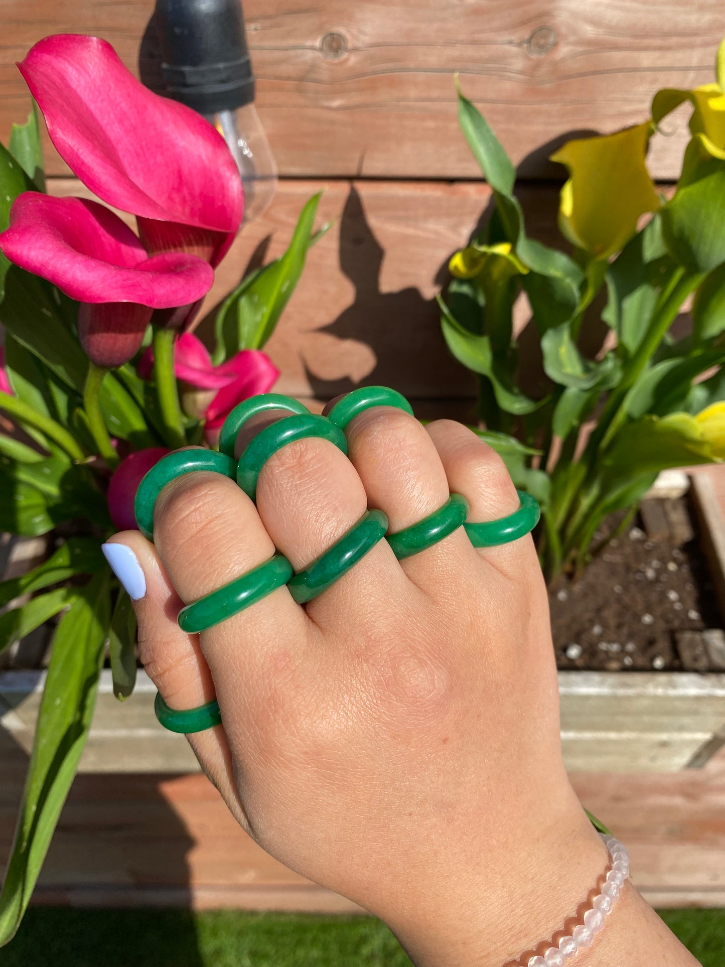 Genuine Jade Abundance Luck Band Unisex Ring