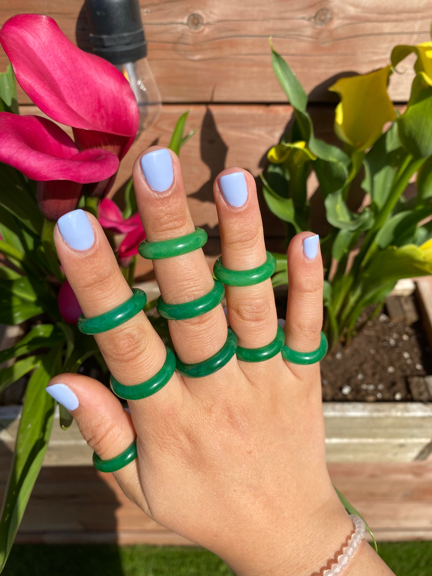 Genuine Jade Abundance Luck Band Unisex Ring