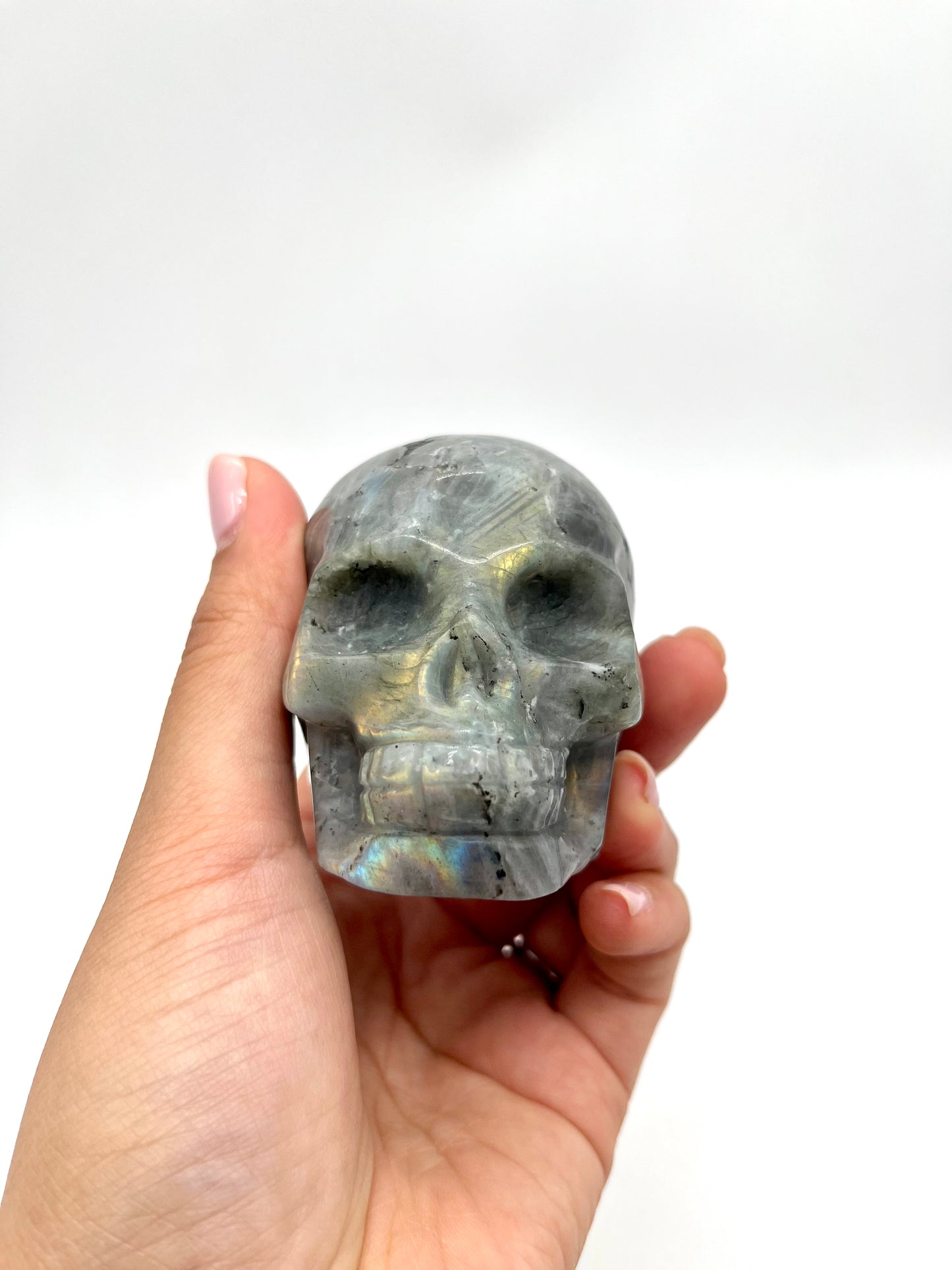 Labradorite Skull Carving