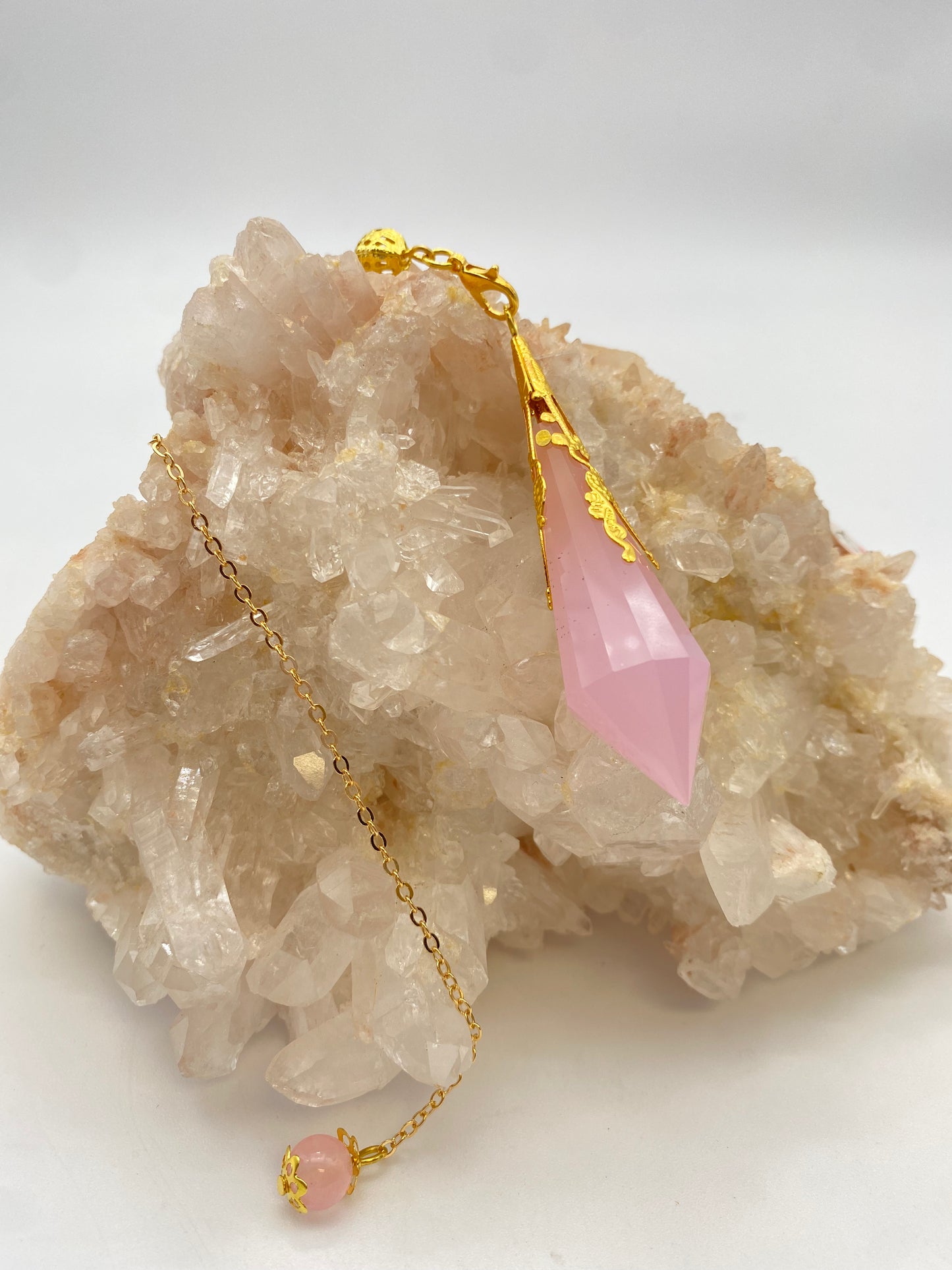 Reiki Energy Healing Crystal Pointed Pendulum Pendant