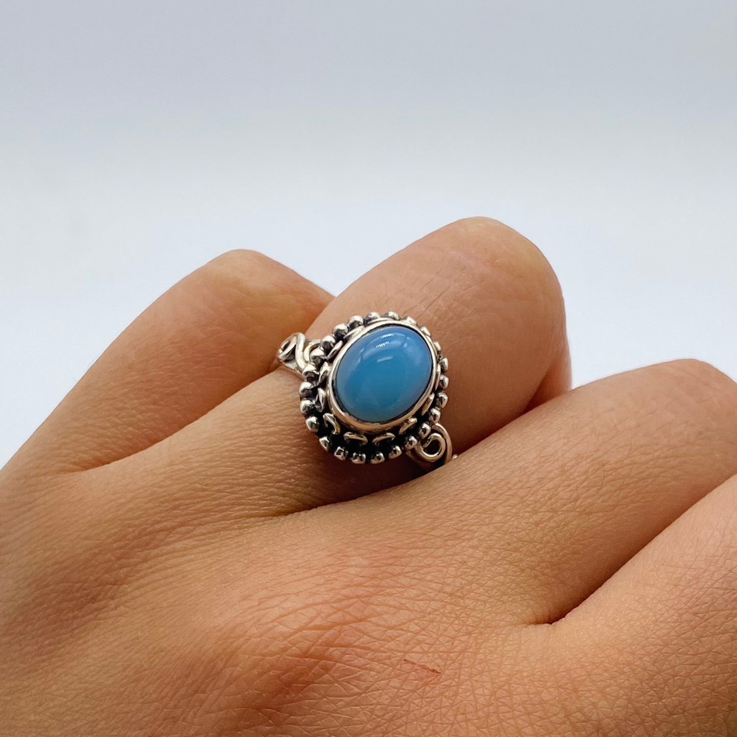 Aquamarine Sterling Silver Ring