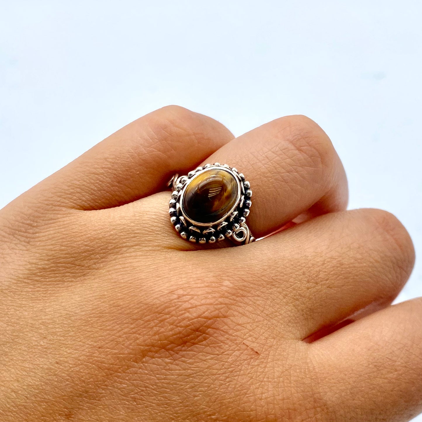 Tiger’s Eye Sterling Silver Ring