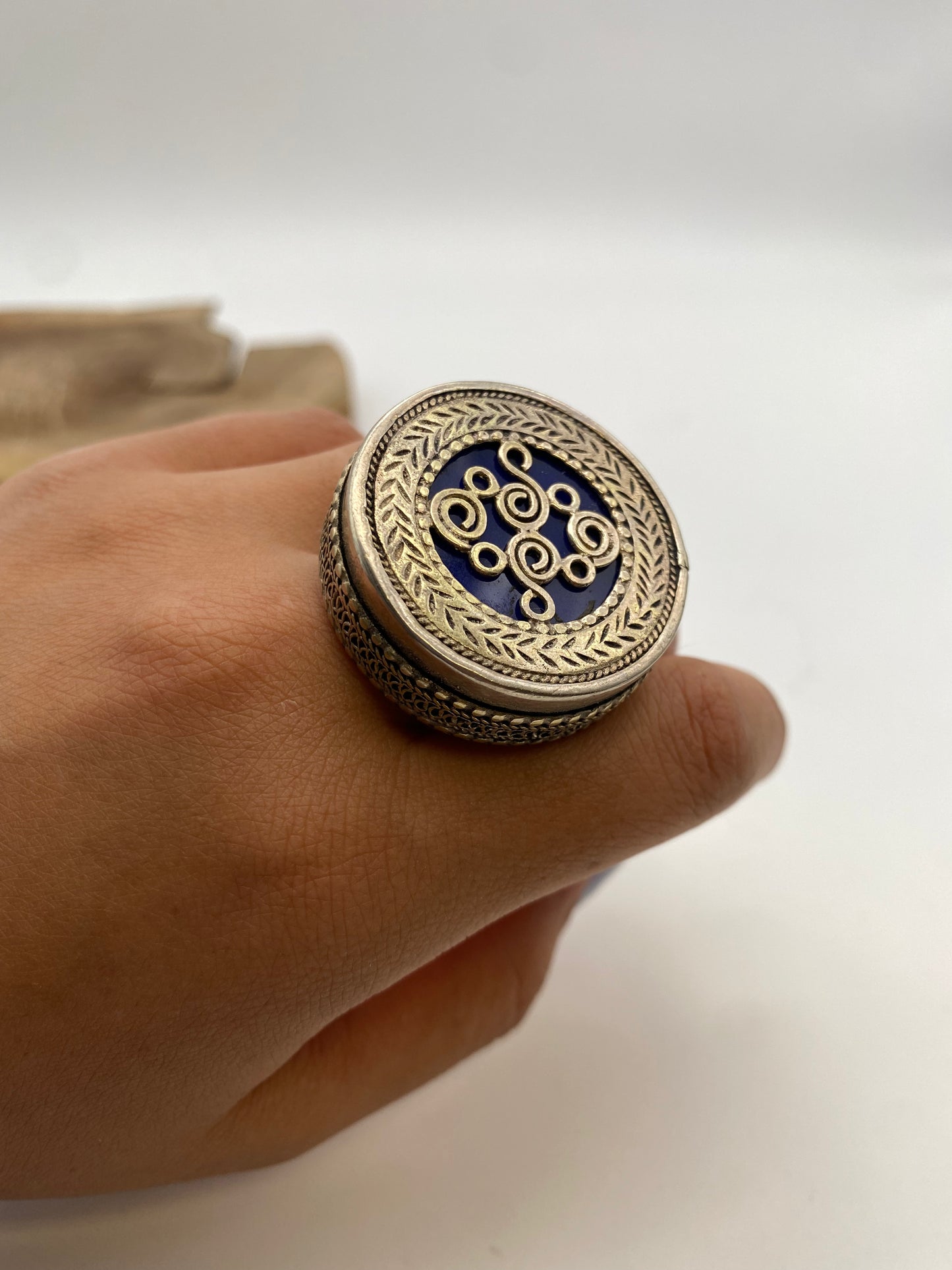 Size 7.5 US Vintage Turkman Tribe Silver Ring | Tribal ring | Afghan Vintage Silver Ring | Unisex Vintage Ethnic Ring | Turkman ring