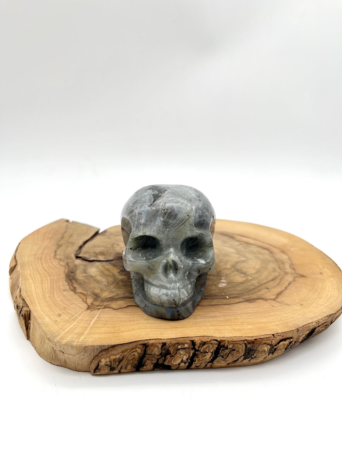 Labradorite Skull Carving