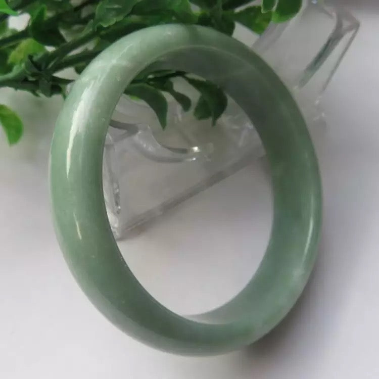 Beautiful Genuine Jade Abundance Wealth Luck Bangle Bracelet / Unisex Prosperity Jade Band Bangle Bracelet